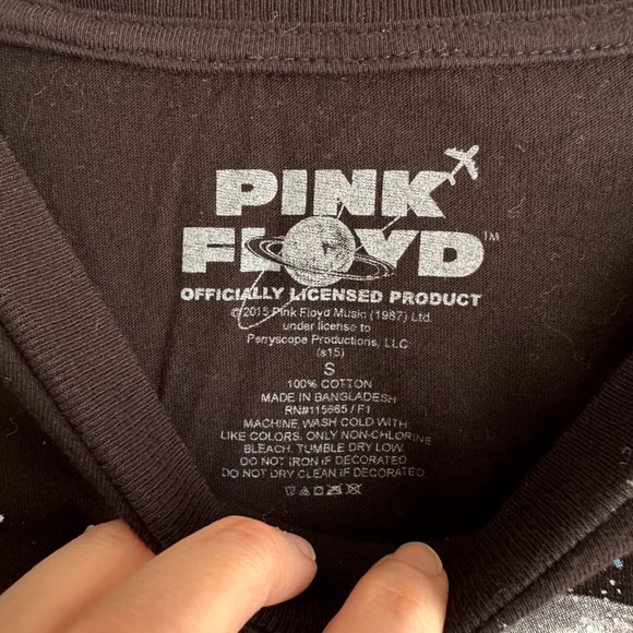 PINK FLOYD Black The Dark Side‎ of the Moon Ladies Tee, S - Picture 3 of 3